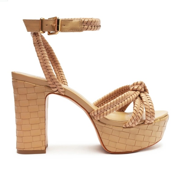 Schutz Kareena Woven Leather Sandals Size 10 - Picture 1 of 9